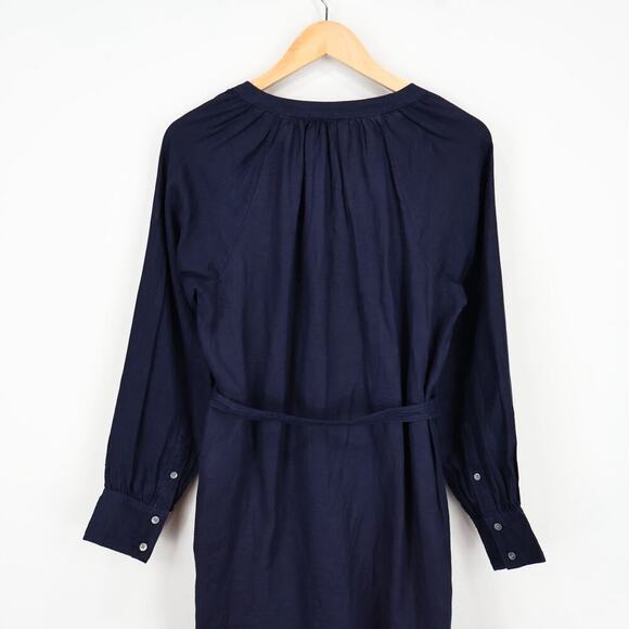 J.Crew Cabana Mini Dress Linen Navy Blue Size Small NWT - Picture 7 of 9